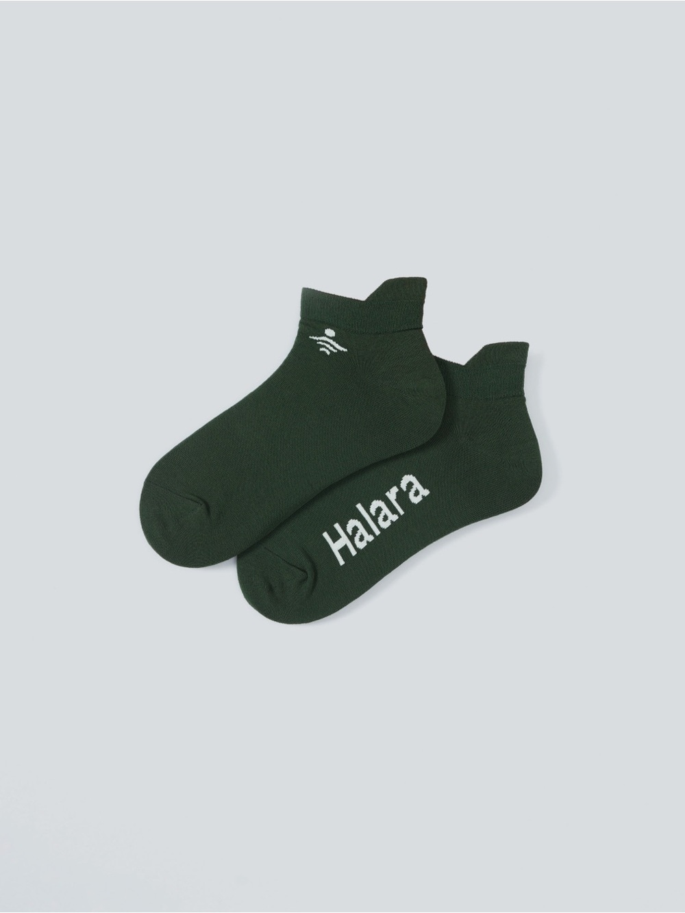 NWT Halara Letter Print Pickleball Ankle Socks Dark Green One Size